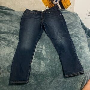 Signature by Levi Strauss Dark Blue Straight Leg Jeans